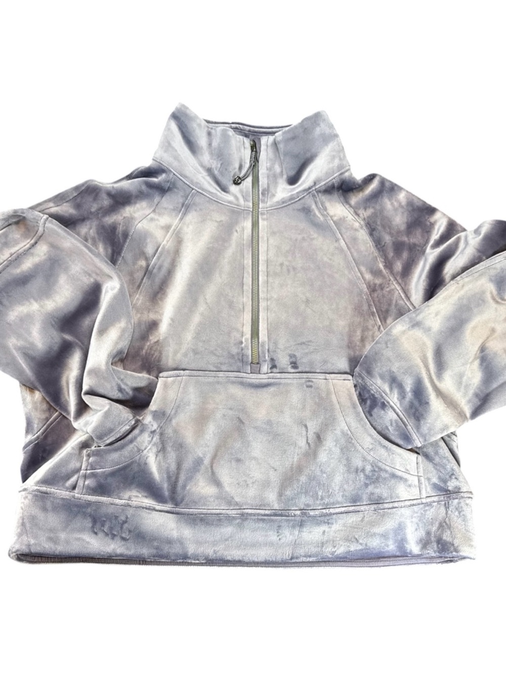 Lululemon Velvet Scuba Oversized Funnel Neck Half Zip Pullover purple gray M